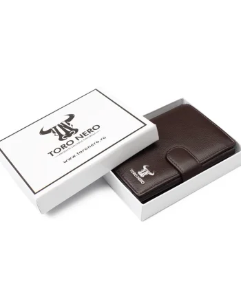 Portofel barbati din piele naturala maro Executive Pro,protectie RFID