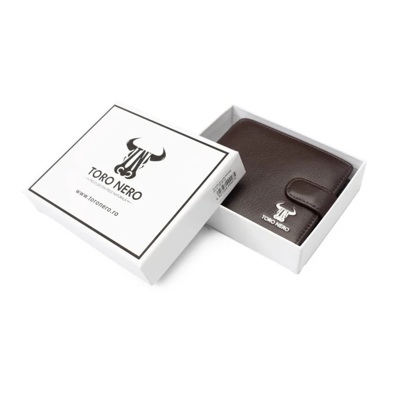 Portofel barbati din piele naturala maro Vita Varia,protectie Rfid