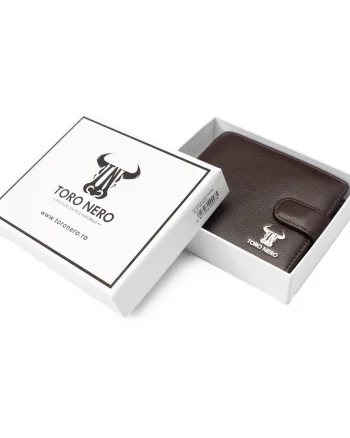 Portofel barbati din piele naturala maro Vita Varia,protectie Rfid