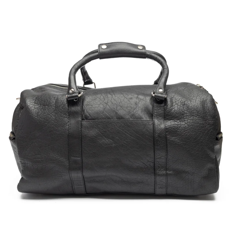 Geanta de voiaj/fitness din piele naturala negru Travel Bag