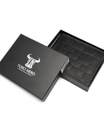 Portofel barbati din piele naturala negru Square