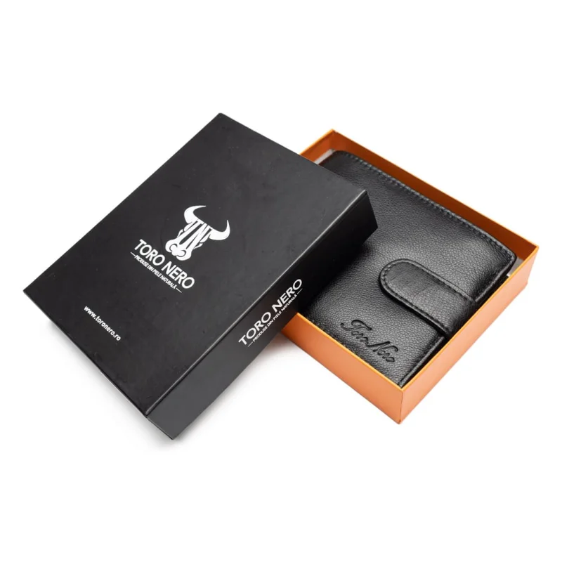 Portofel barbati din piele naturala negru Vox,protectie RFID