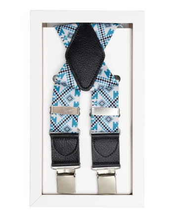 Bretele barbati Traditional albastru