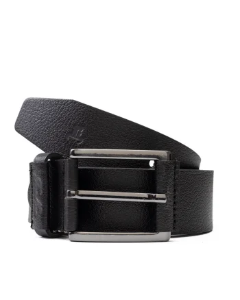 Curea barbati din piele naturala neagra Bring - 110 cm