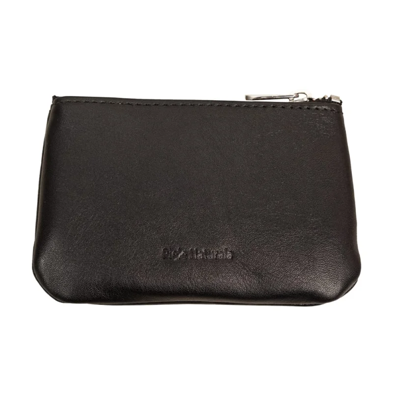 Port-chei barbati din piele naturala negru Leather