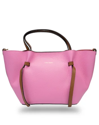 Geanta dama din piele naturala fucsia Loretta
