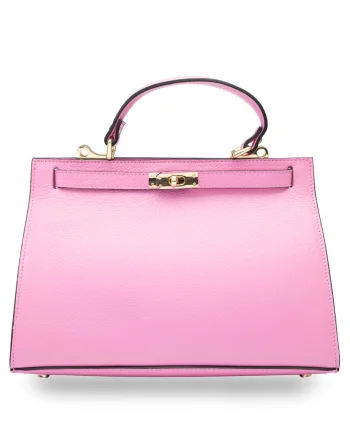 Geanta dama din piele naturala fucsia Chantes