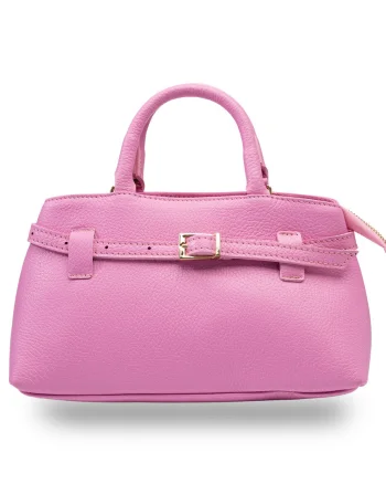 Geanta dama din piele naturala fucsia Miriam