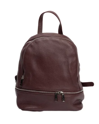 Rucsac damă din piele naturala bordo Suede