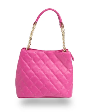 Geantă damă din piele naturala fucsia Lorena