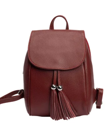 Rucsac damă din piele naturala bordo Cris