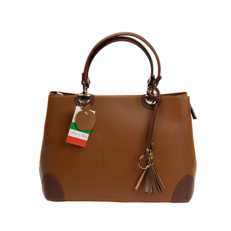 Geantă damă din piele naturala maro Design Beauty