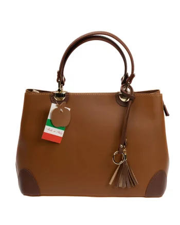 Geantă damă din piele naturala maro Design Beauty