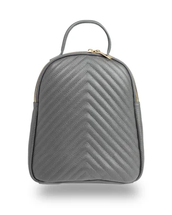 Rucsac damă din piele naturala gri Ruxi