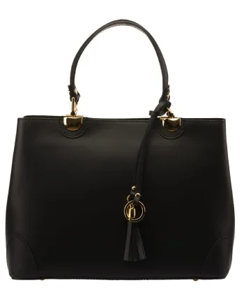 Geantă damă din piele naturala neagra Design Beauty