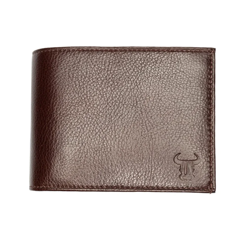 Portofel barbati din piele naturala maro Muselles Eyelet