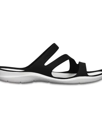 Papuci Crocs Swiftwater Sandal W Negru - Black/White