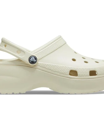 Saboți Crocs Women's Classic Platform Clog Bej - Bone