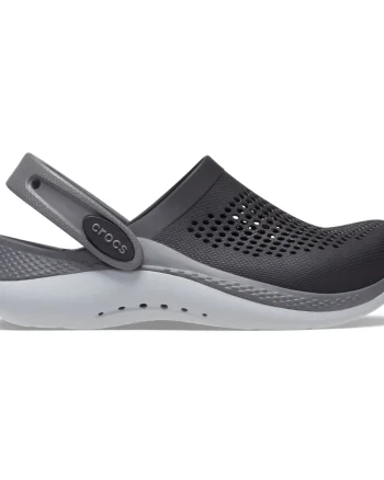 Saboți Crocs LiteRide 360 Clog Kids Negru - Black/Slate Grey
