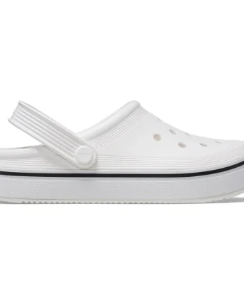 Saboți Crocs Crocband Off Court Clog Kids Alb - White