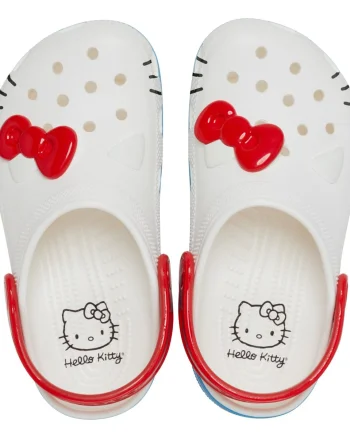 Saboti Crocs Classic I Am Hello Kitty Clog Kids Alb - White