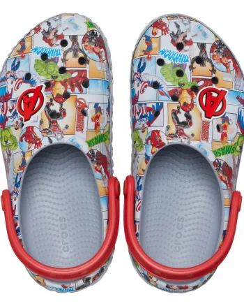 Saboti Crocs Avengers Off Court Clog Kids Gri - Blue Grey