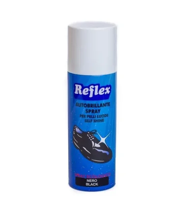 Spray Autobrillante Reflex, de lustruit fără frecare pentru piele netedă Negru - Black