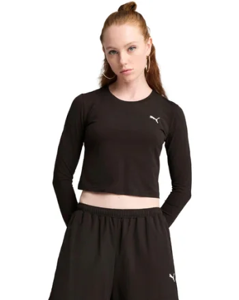 Bluza femei Puma Wardrobe Ess Longsleeve Baby Tee 62976101