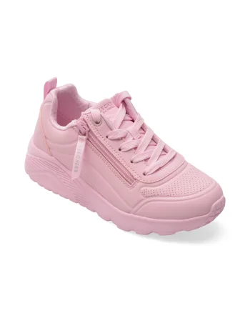 Pantofi sport SKECHERS roz, UNO LITE, din piele ecologica