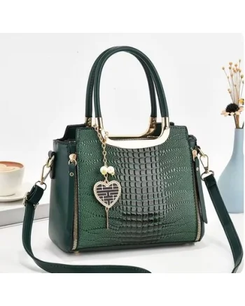 Geanta verde / poseta verde lacuita, eleganta de dama Anisia