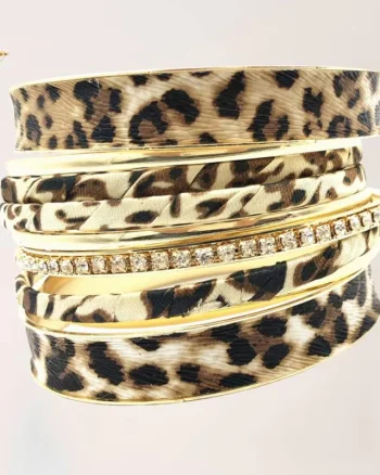 Bratara dama (set 9 piese), animal print, model 2