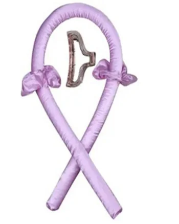 Set dama, Ondulator fara caldura pentru bucle naturale, 2 elastice si o clama de par, mov
