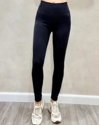 Colanti tetra vatuiti Byzo, cu talie medie si banda lata modelatoare, Negru