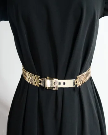 Curea metalica decorativa, Azony, Auriu
