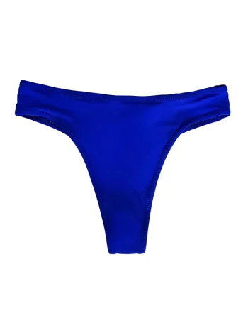Bikini de baie dama, Luke, cu talie inalta si croi tanga, Albastru