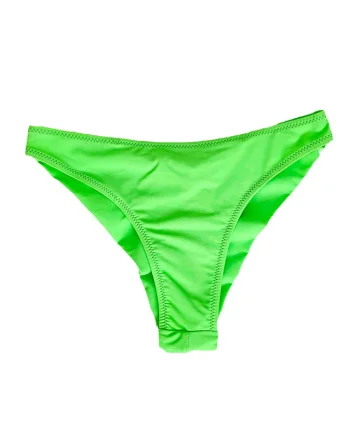 Slip de baie dama, Liam, cu talie medie si croi brazilian, Verde deschis
