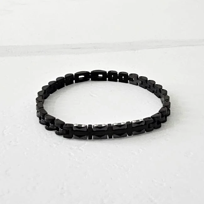 Bratara otel XAY, unisex, ambalata in cutie eleganta, Negru, XAY2