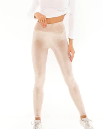 Colanti modelatori Livia din catifea crem