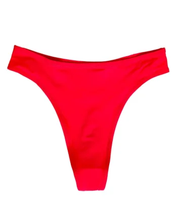Bikini de baie dama, Luke, cu talie inalta si croi tanga, Rosu