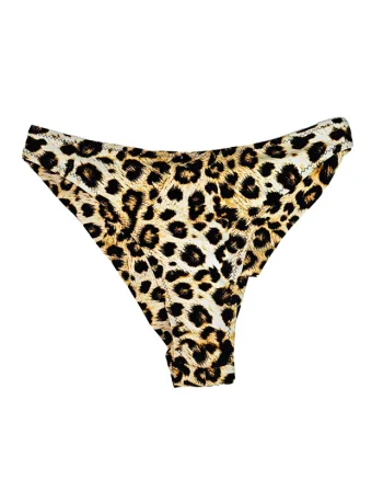 Slip de baie dama, Liam, cu talie medie si croi brazilian, Animal print