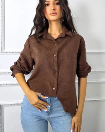 Camasa de dama, cu textura densa, Bethany si nasturi, MARO, Marime S/M