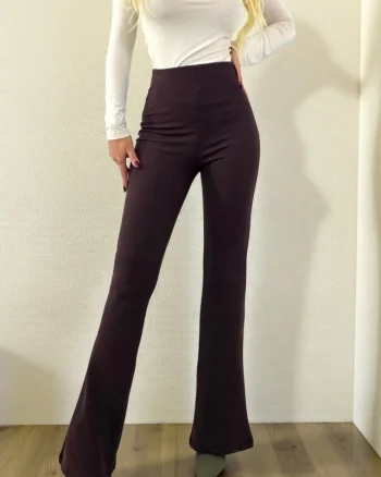 Pantaloni vatuiti, slim evazati, TetraFlex, cu banda elastica, MARO