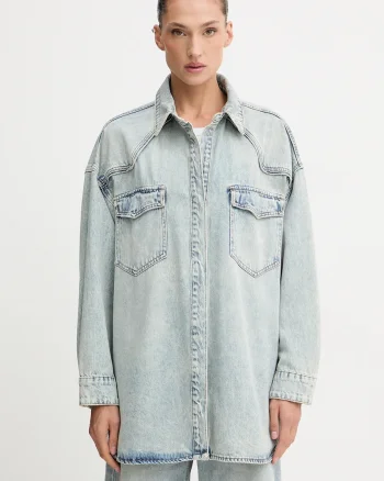 Gestuz cămașă din denim