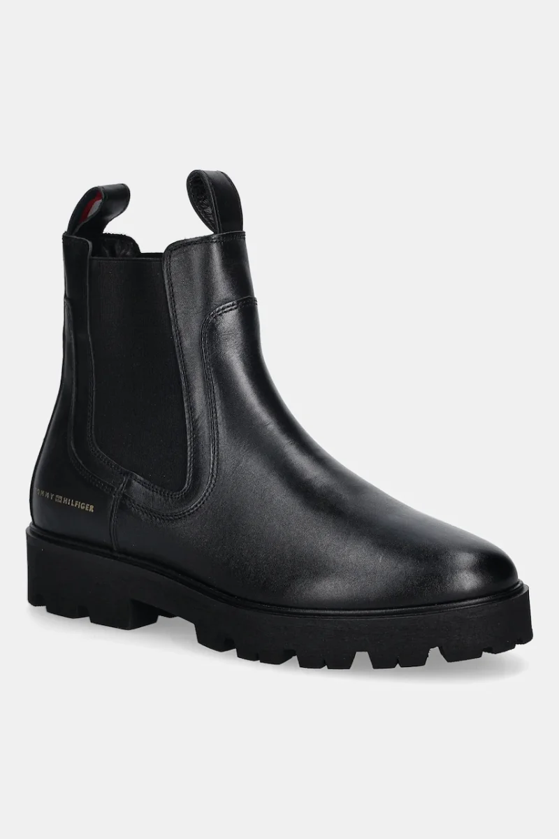 Tommy Hilfiger ghete chelsea de piele TH LTHR LOW CHELSEA