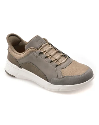 Pantofi sport GEOX gri, U659KA, din piele ecologica