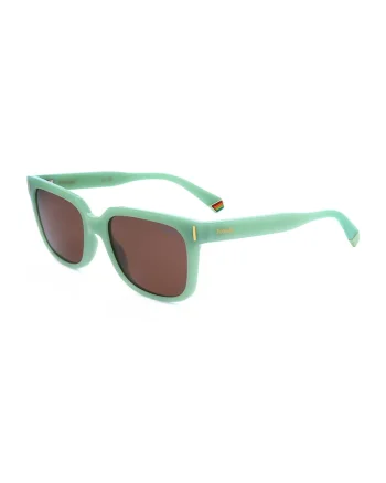 Ochelari de soare patrati cu model unisex, Verde