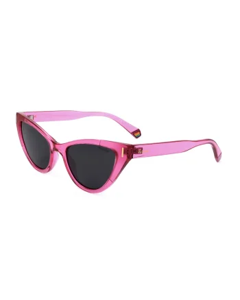 Ochelari de soare cat-eye cu lentile polarizate, Fucsia