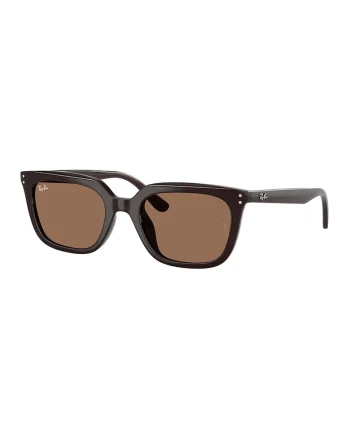 Ochelari de soare wayfarer unisex cu lentile uni, Maro inchis