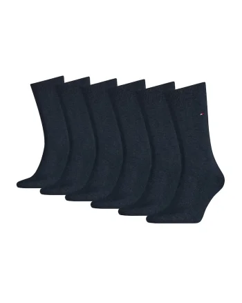 Set de sosete lungi cu monograma discreta - 6 perechi, Albastru