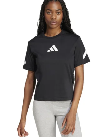 Tricou de bumbac cu imprimeu logo Z.N.E., Alb/Negru